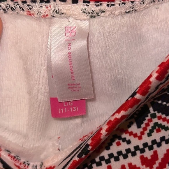 No Boundaries Teen Multicolor Aztec Fleece Pull On Ankle Leggings Size L 11-13 - Picture 3 of 5